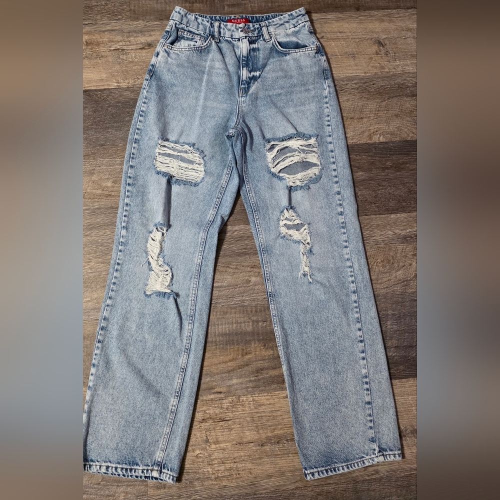Guess Distressed Light Blue Jeans
